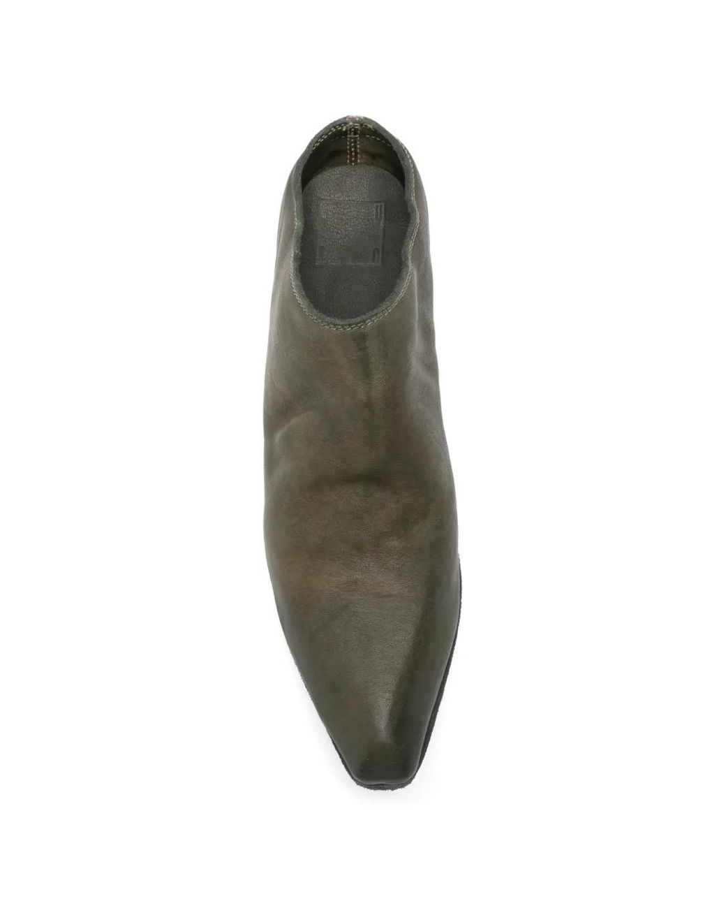 Guidi Green Mules Aus Leder