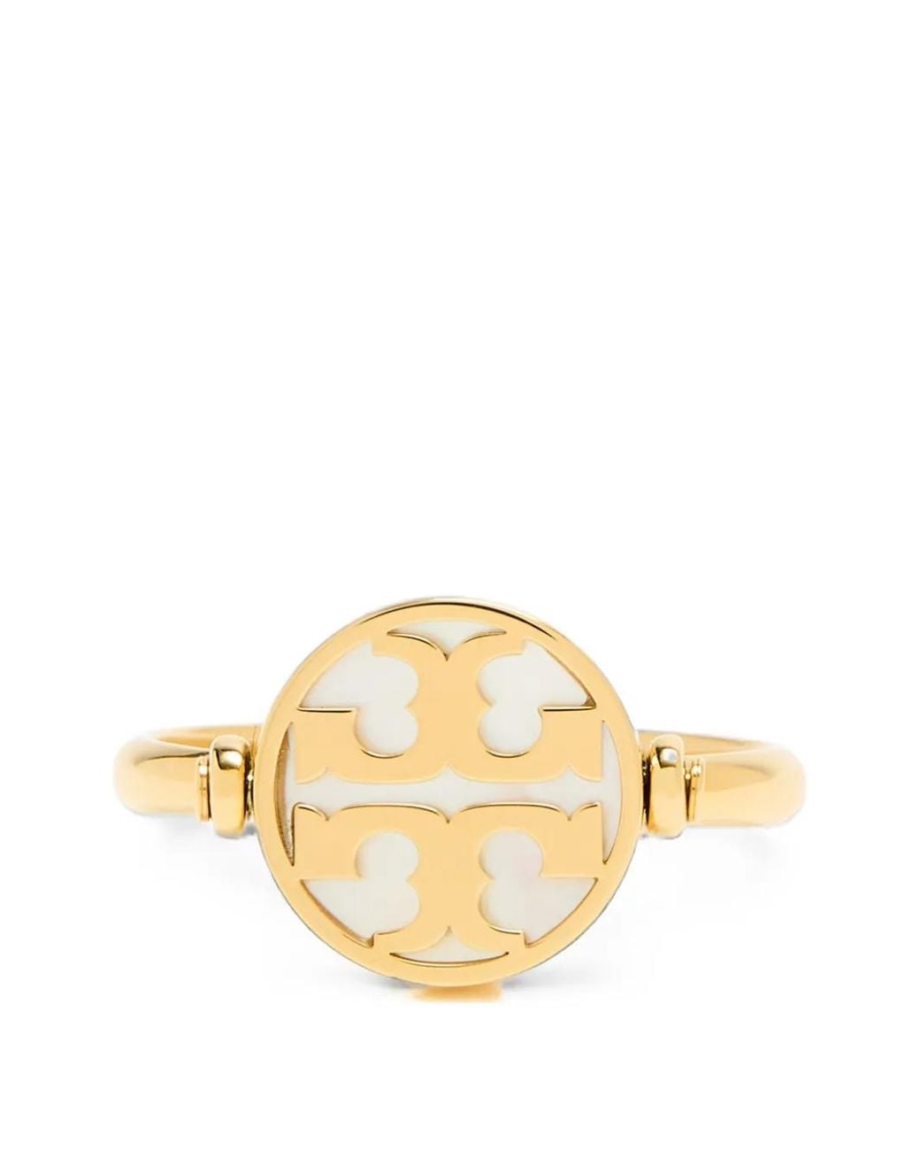Tory Burch Metallic Icon Mother Of Pearl Ring