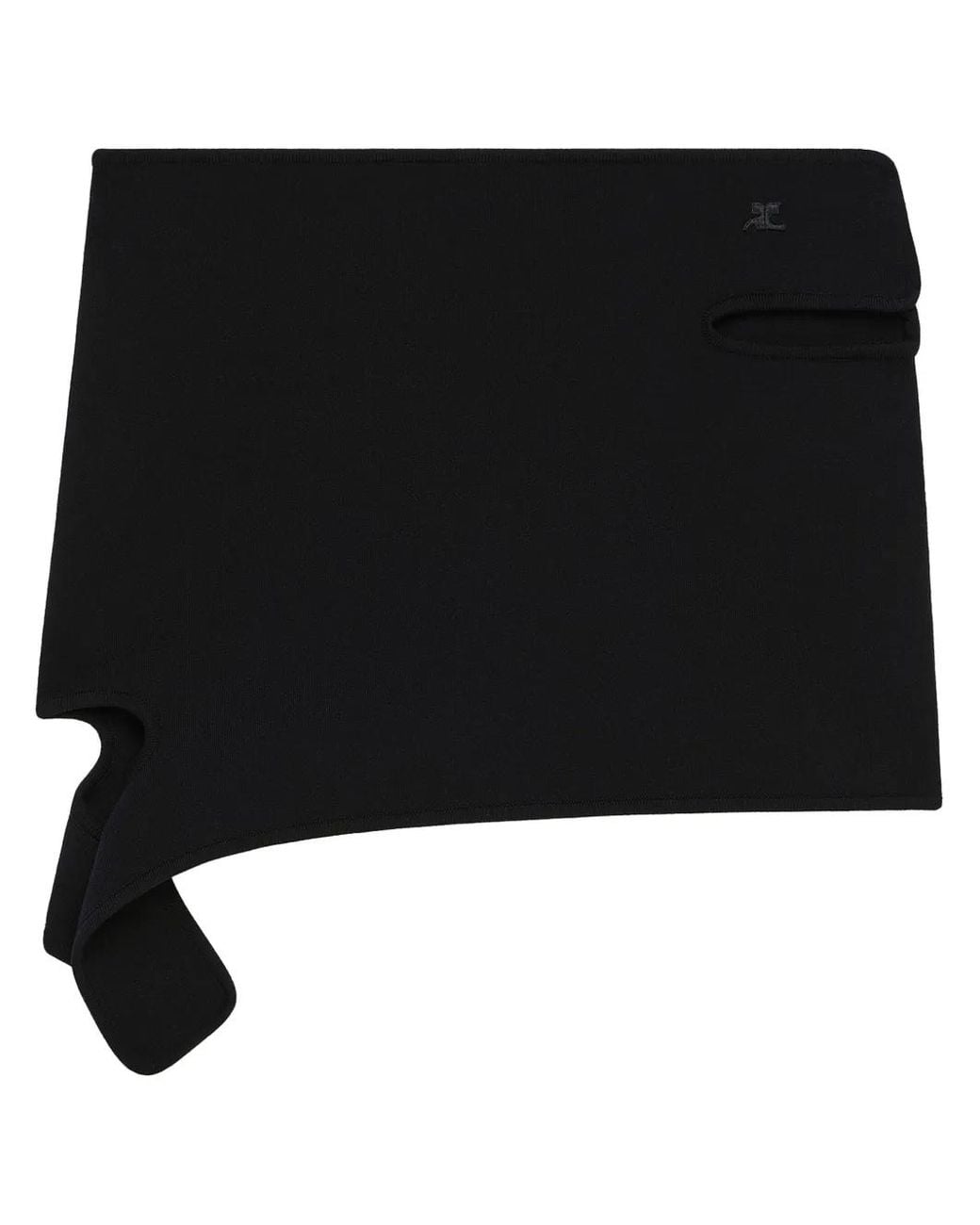Courreges Black Loop-Knit Mini Skirt