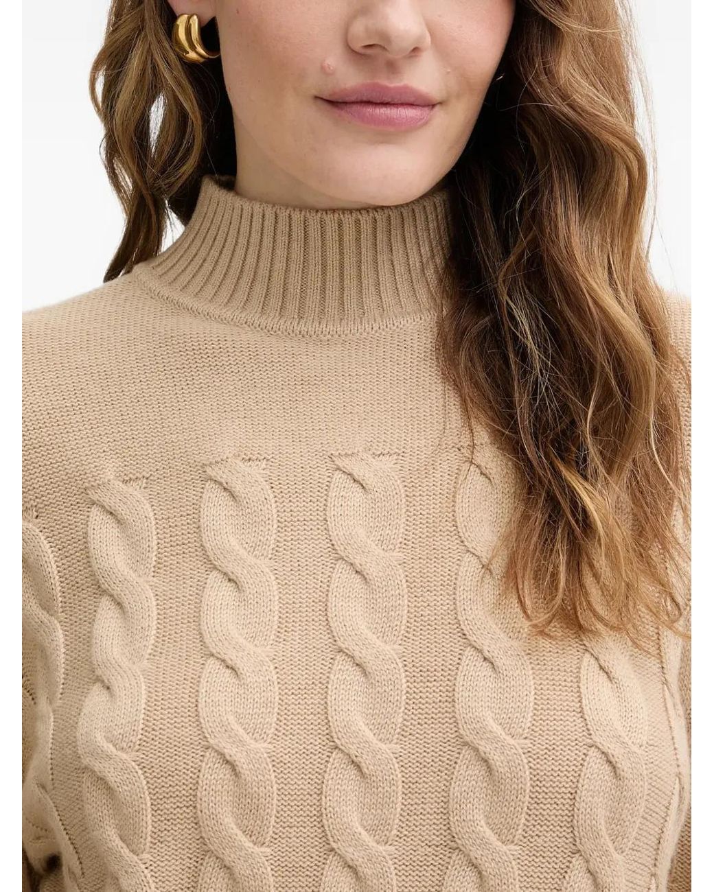 Guess Natural Cable Knit Sweater