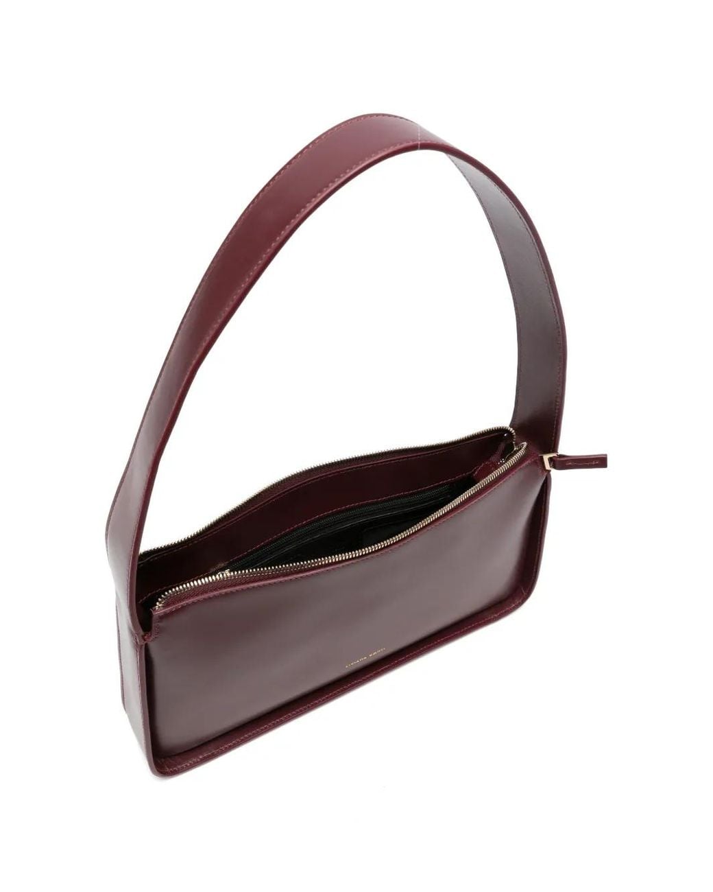 Liviana Conti Purple Logo-Print Leather Shoulder Bag