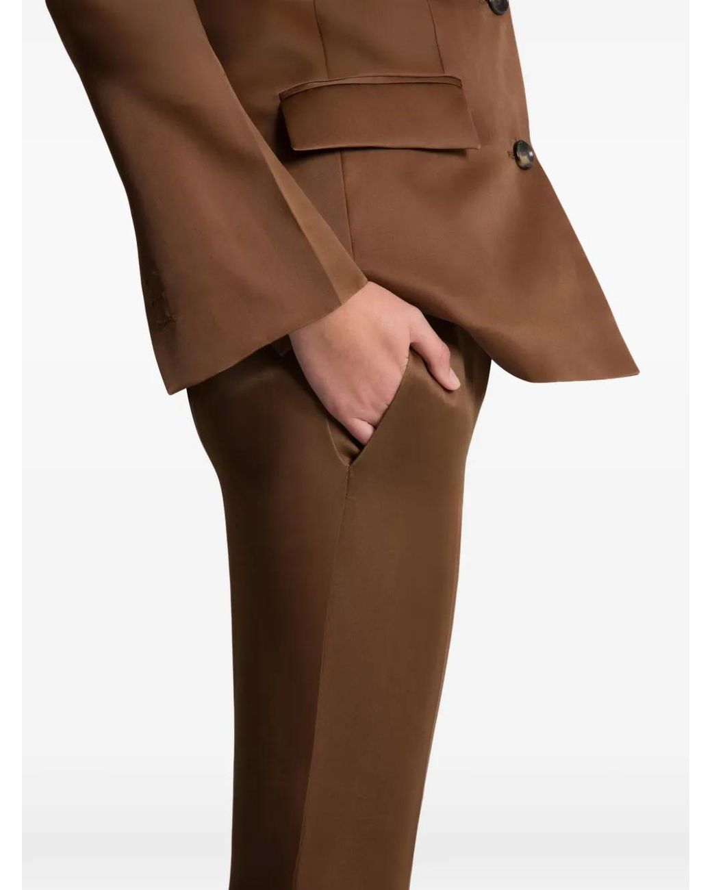 Alberta Ferretti Plooibroek in het Brown