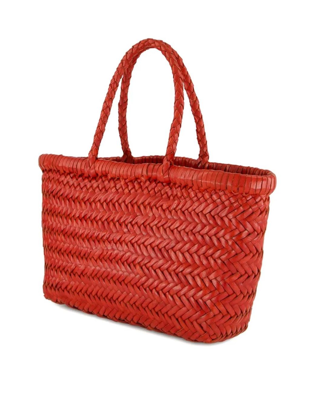 Dragon Diffusion Mini Flat Gora Woven Tote Bag in Red | Lyst