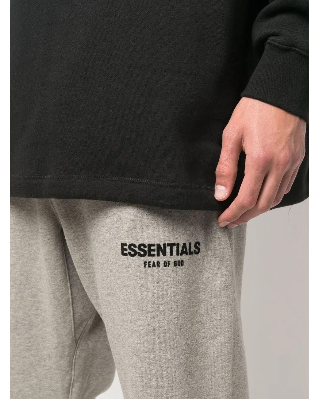 Fear Of God Gray Logo-Print Track Pants for men