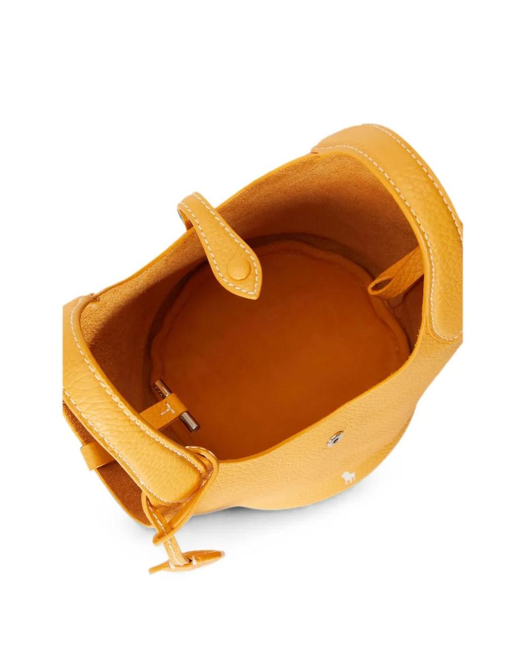 Polo Ralph Lauren Orange Polo Play Leather Tote Bag