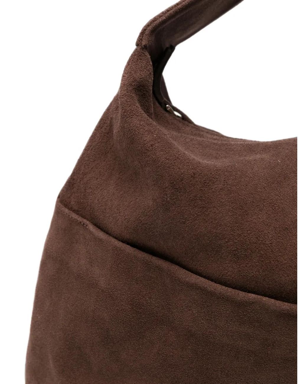 GIMAGUAS Brown Cabas En Daim À Poche Plaquée