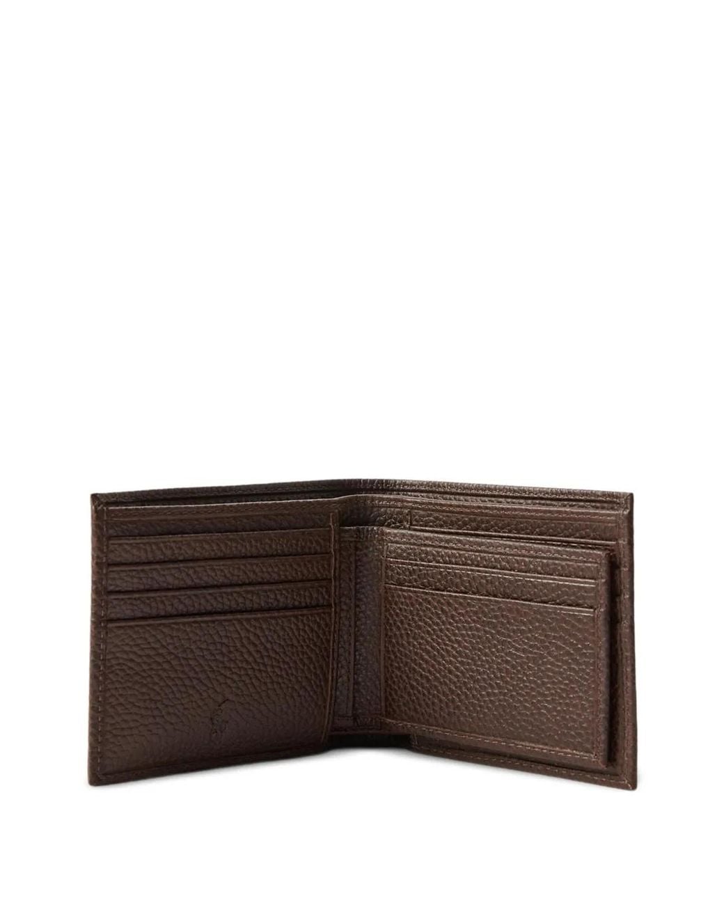 Polo Ralph Lauren Brown Pebble Leather Wallet for men