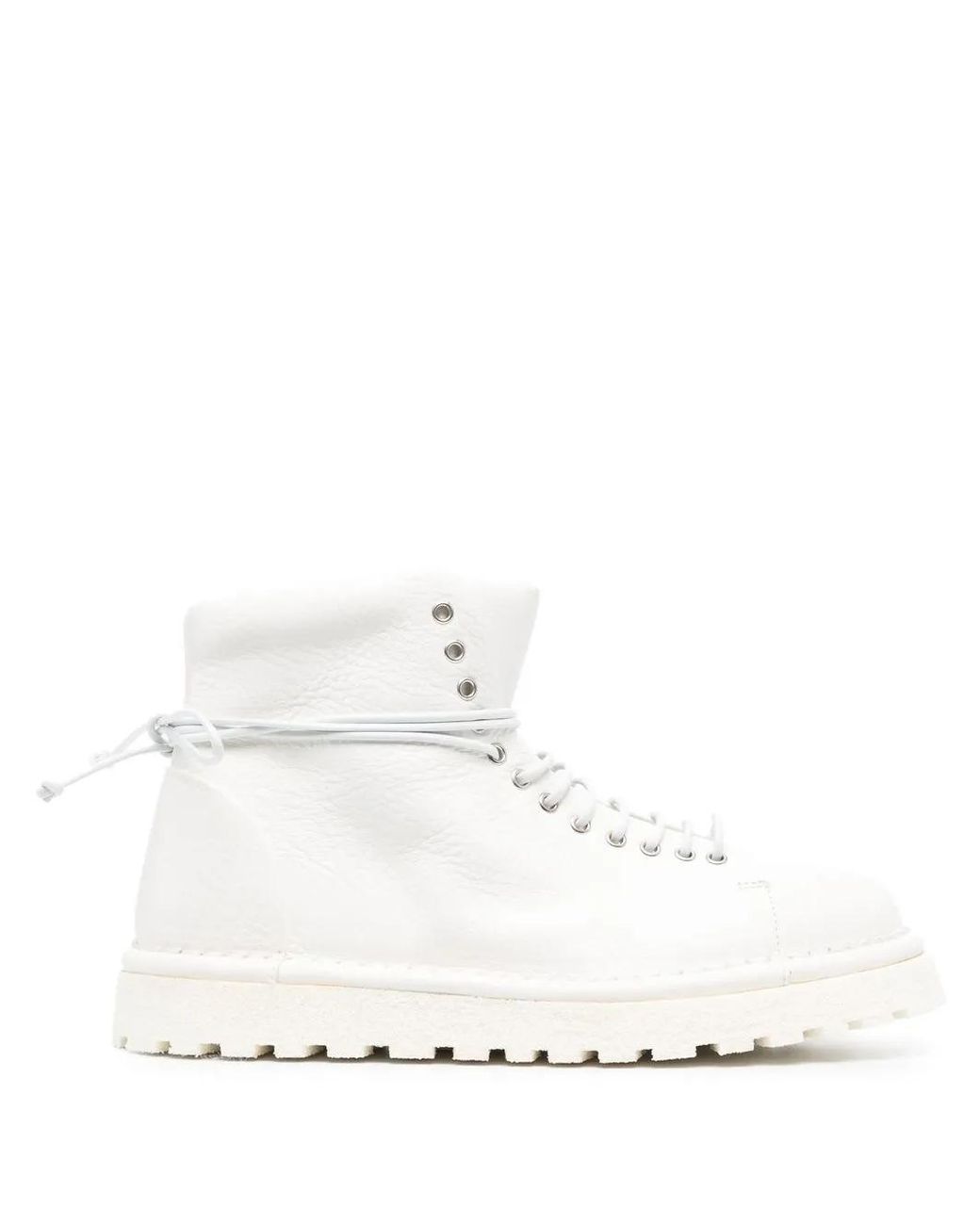 Marsèll White Pallottola Pomice Lace-Up Boots