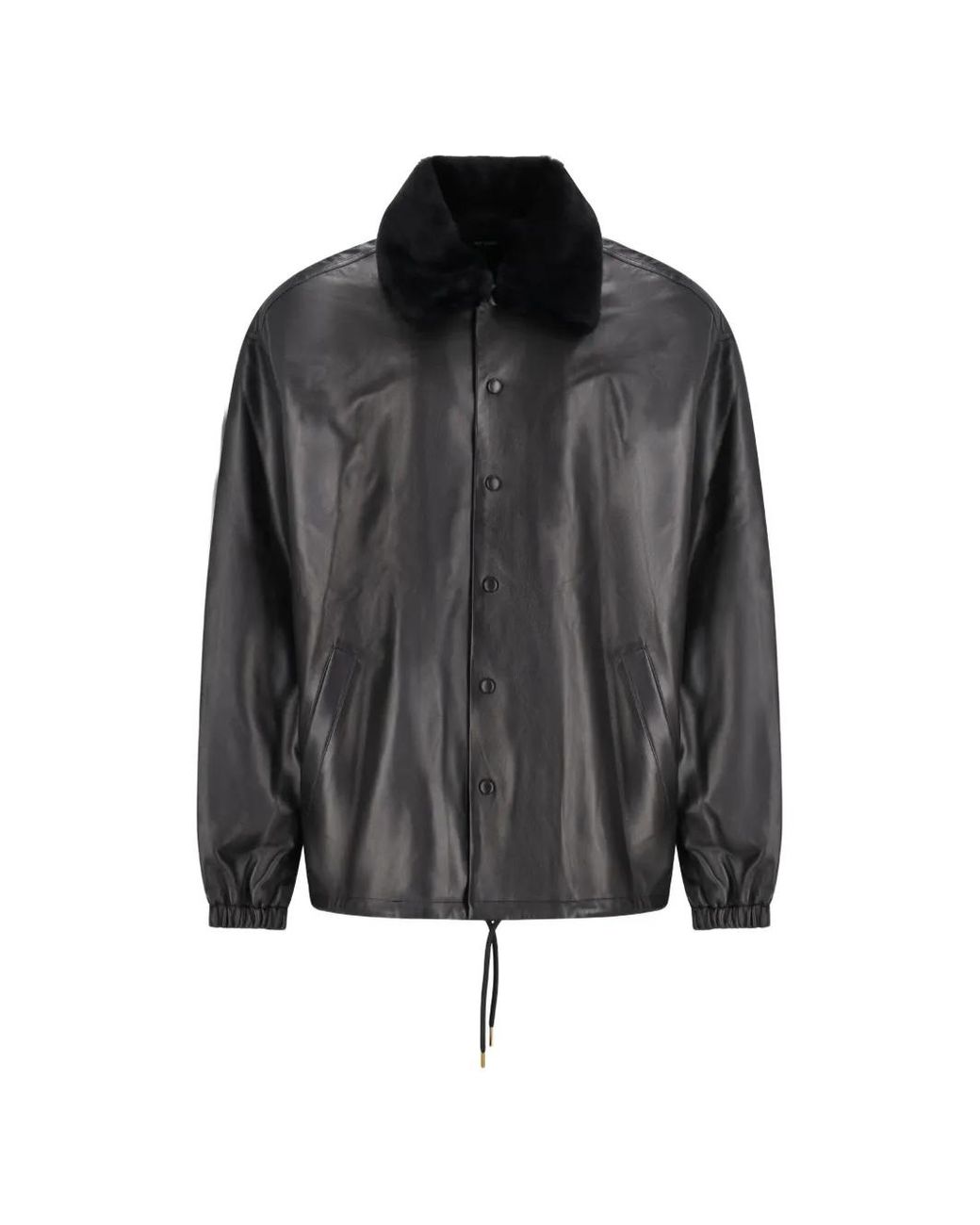 Willy Chavarria Black Veste En Cuir for men