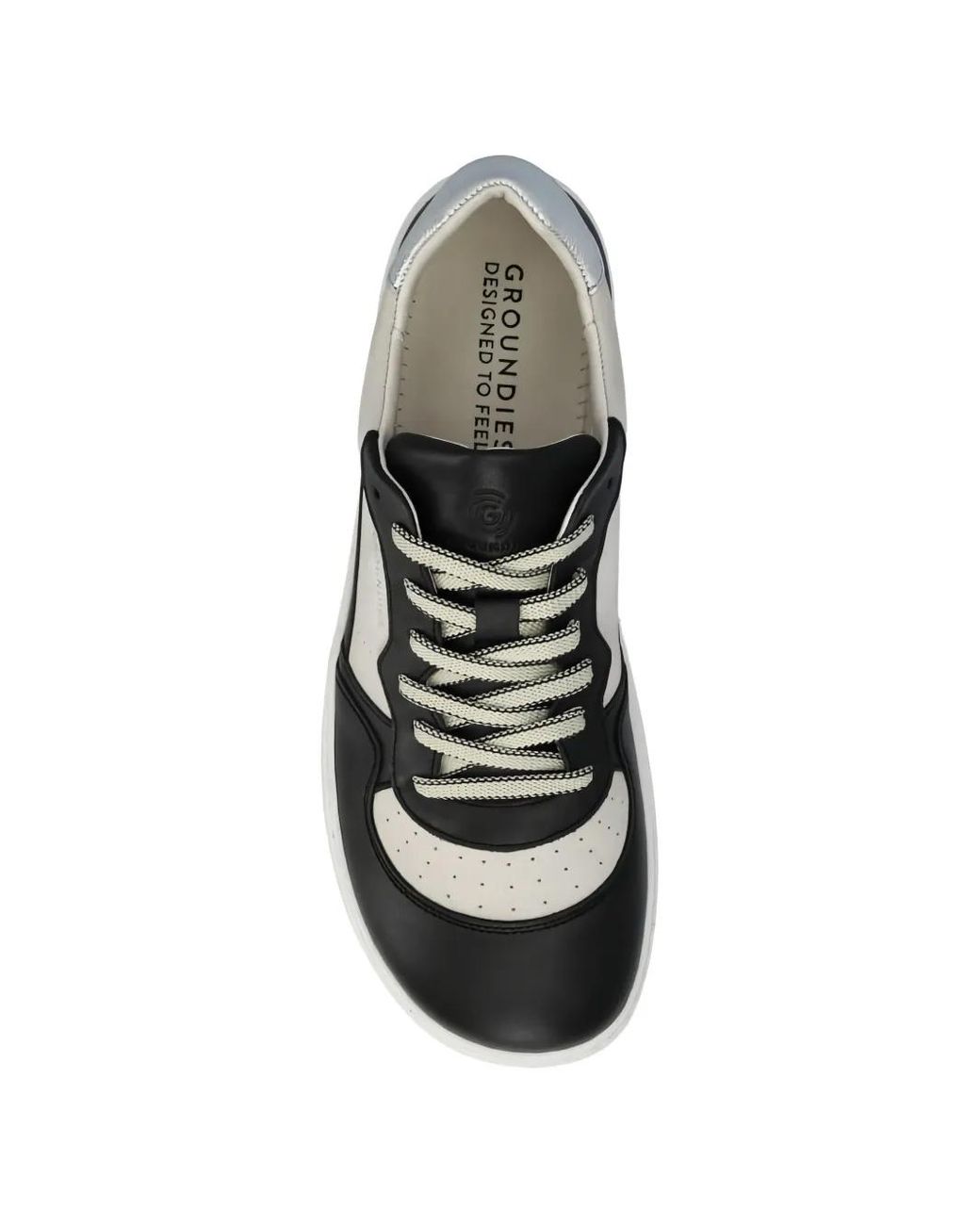 Groundies White Panelled Perforated Sneakers