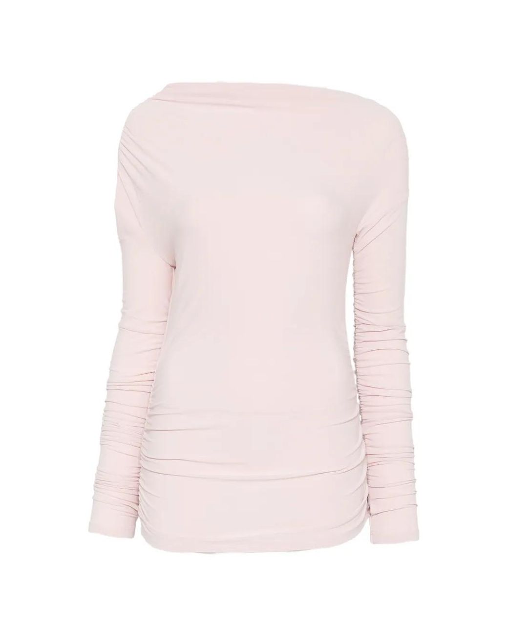 Patrizia Pepe Pink Draped Off-Shoulder Top