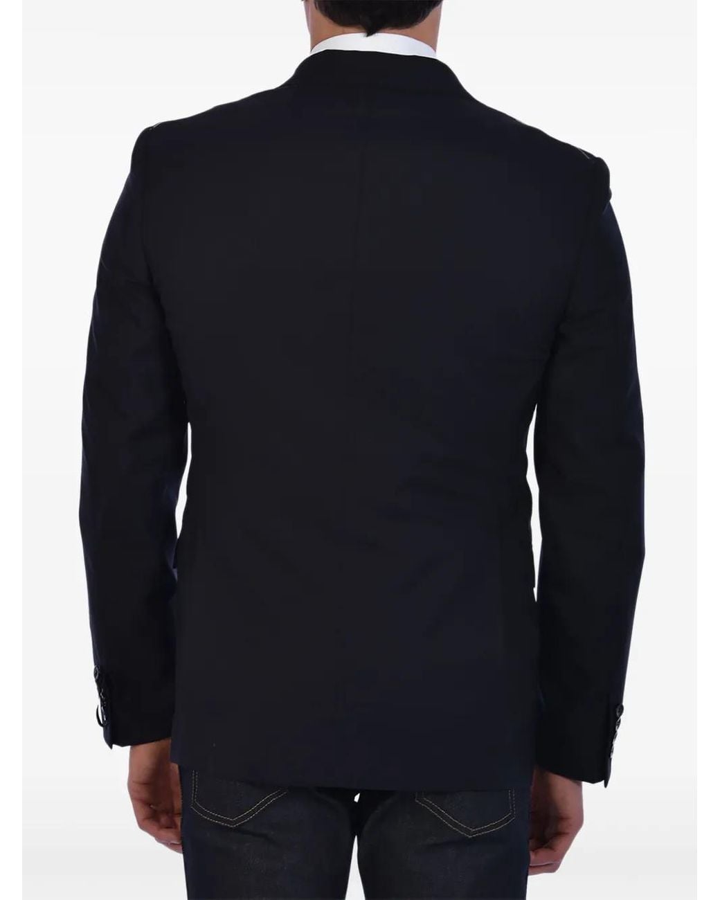 Tonello Blue Virgin Wool Jacket for men