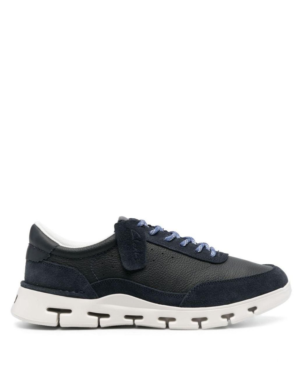 Clarks Nature X One Leather Sneakers in Blue for Men | Lyst