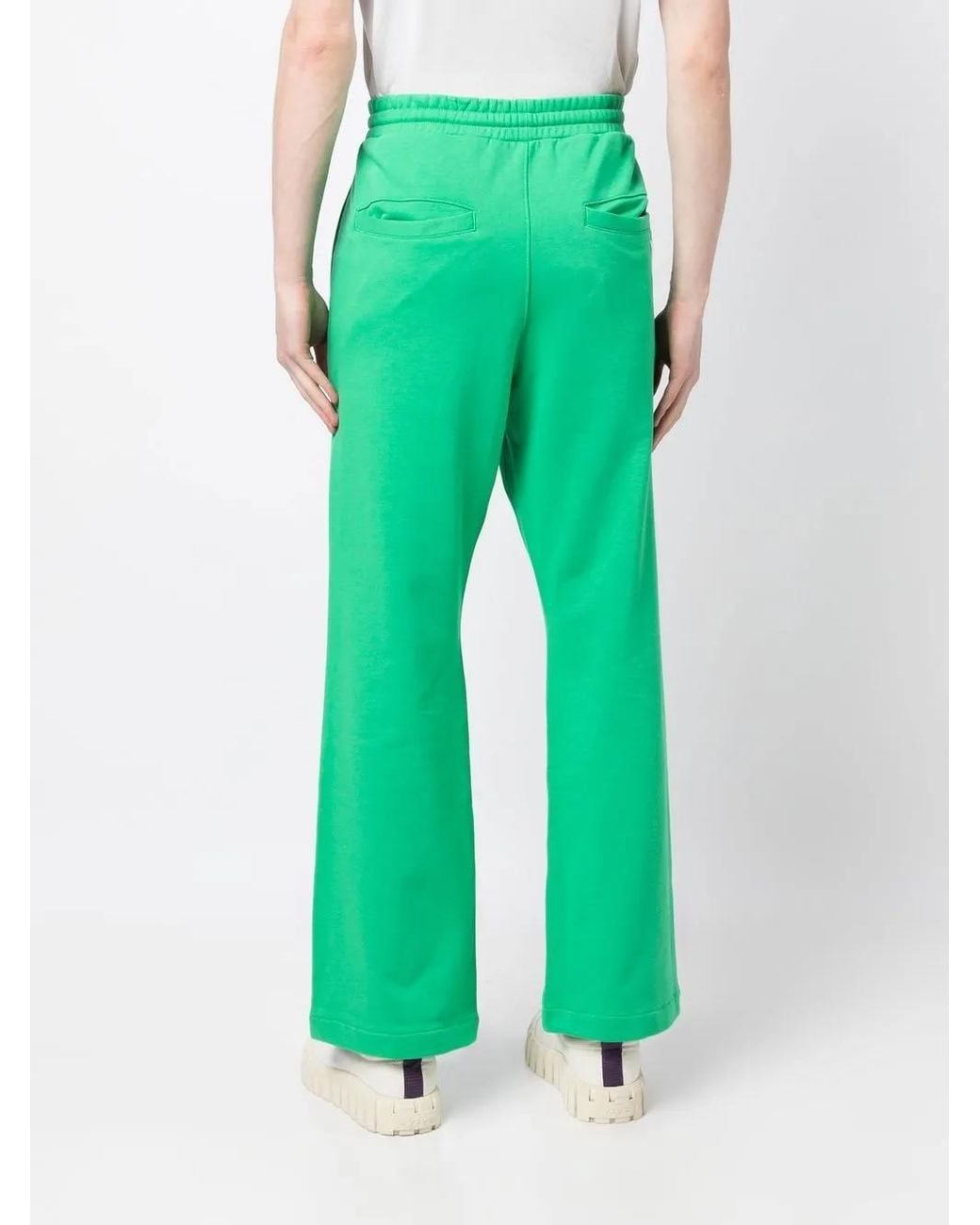 FIVE CM Green Drawstring Cotton Track Pants for men