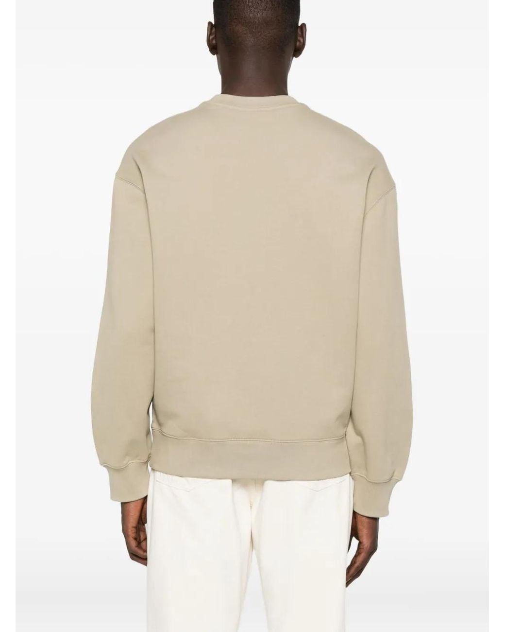 Maison Kitsuné Natural Logo-Embroidered Cotton Sweatshirt for men