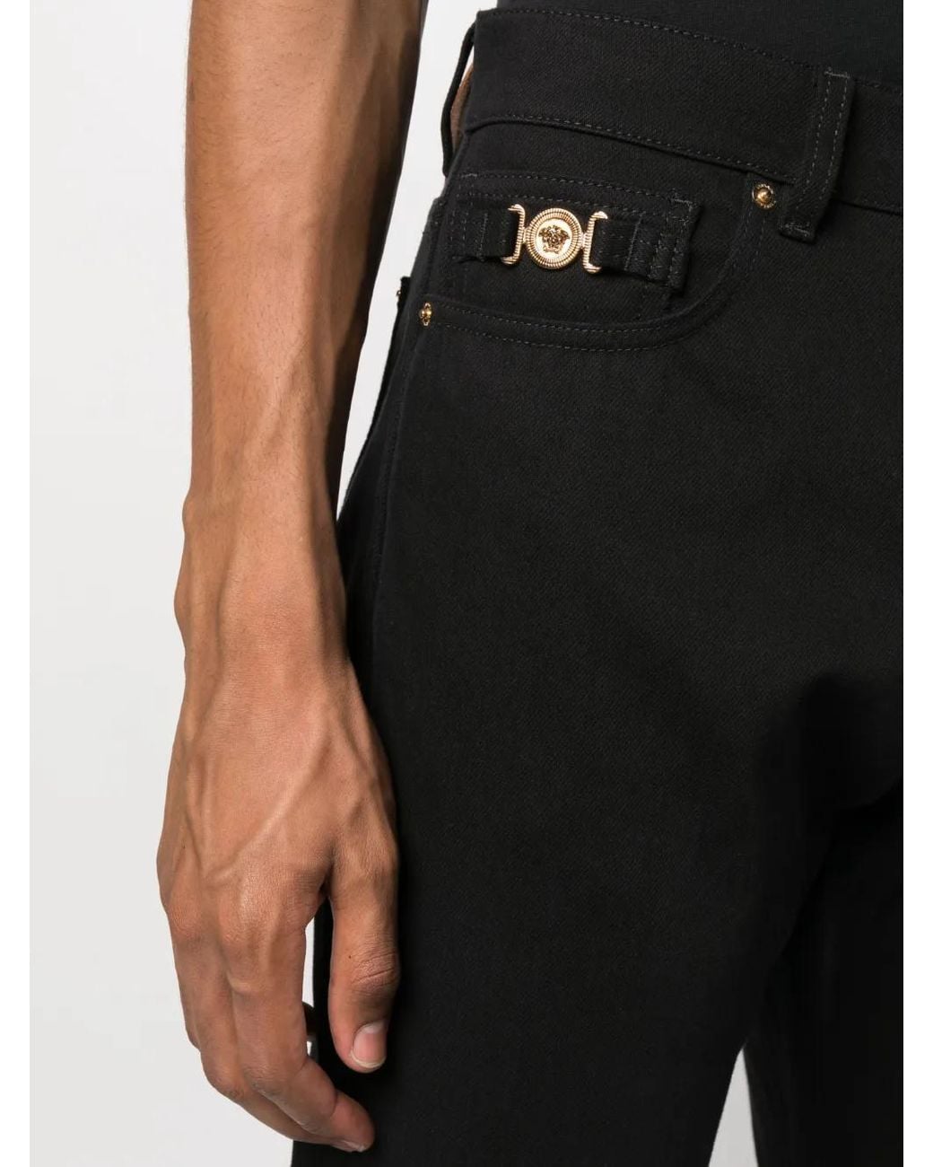 Versace Black Pant Denim for men