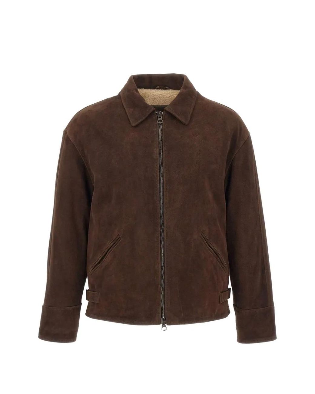 Volfagli Brown Ducale Degradé Suede Jacket for men