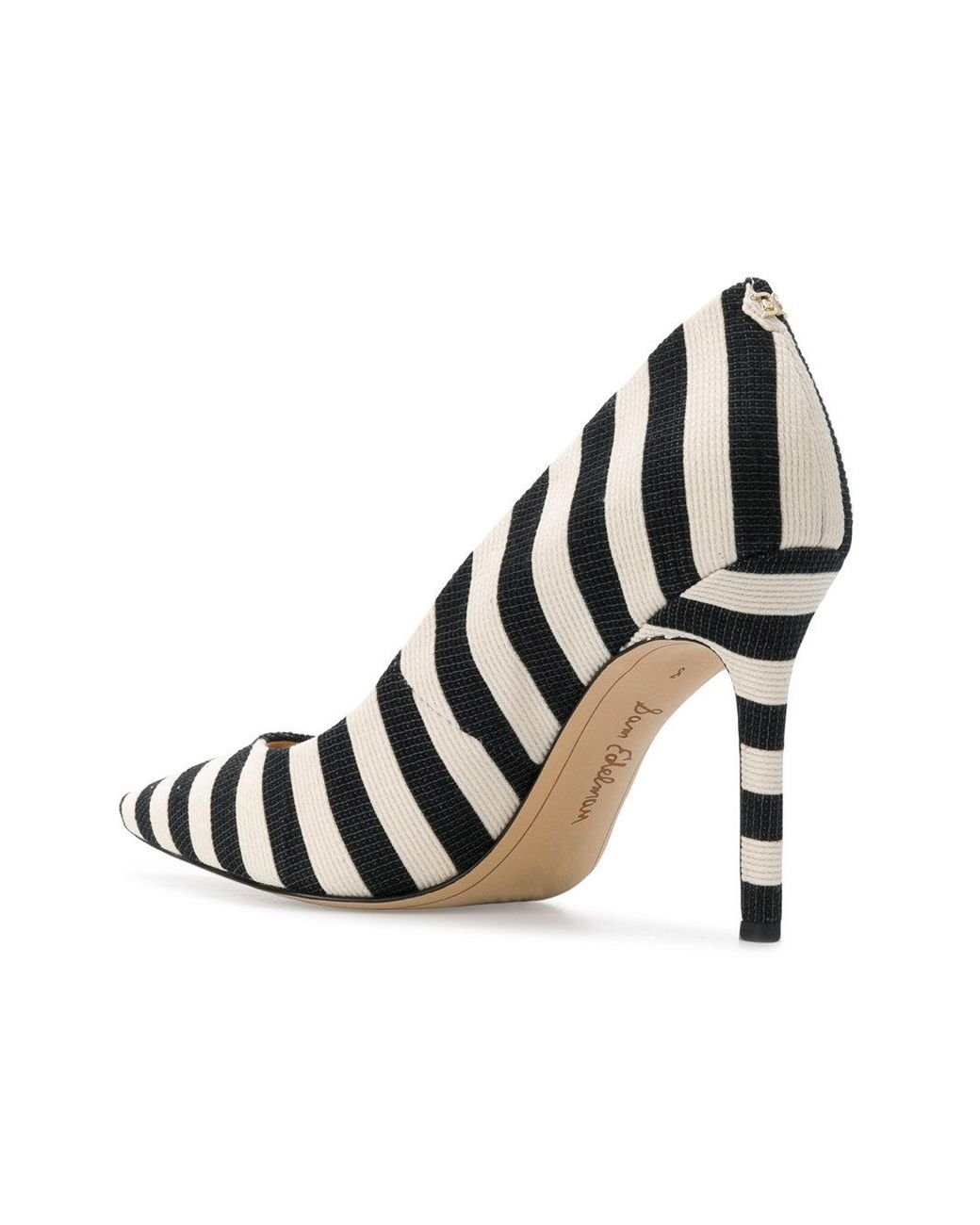 Sam Edelman Striped Hazel Pumps in Black Lyst