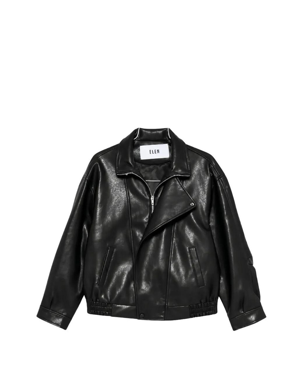 ELEH Black Elasticated-Hem Jacket