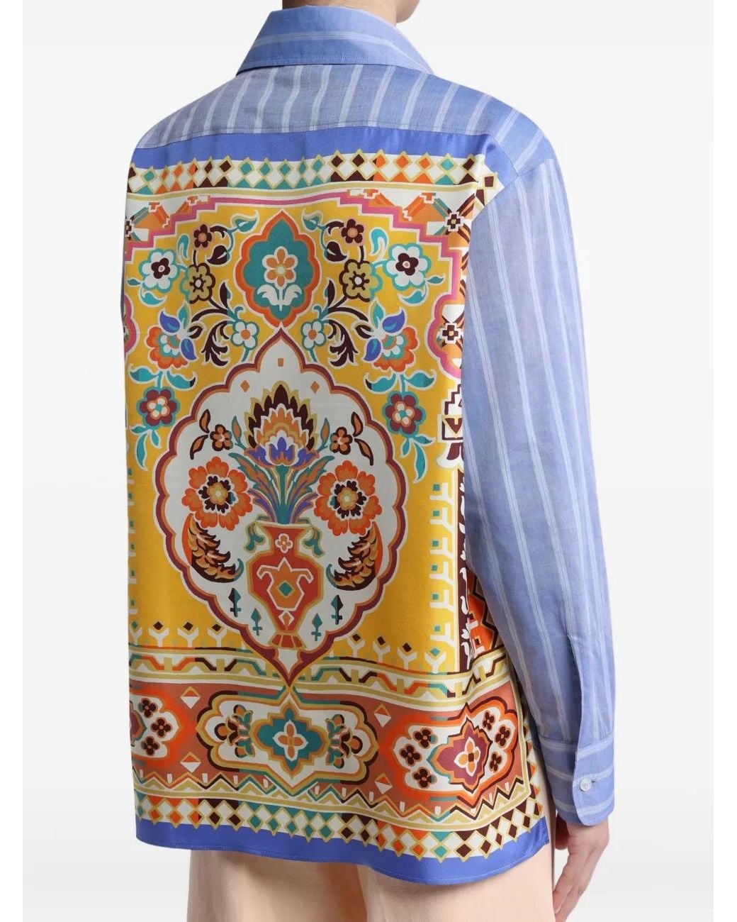 Etro Blue Striped Blouse