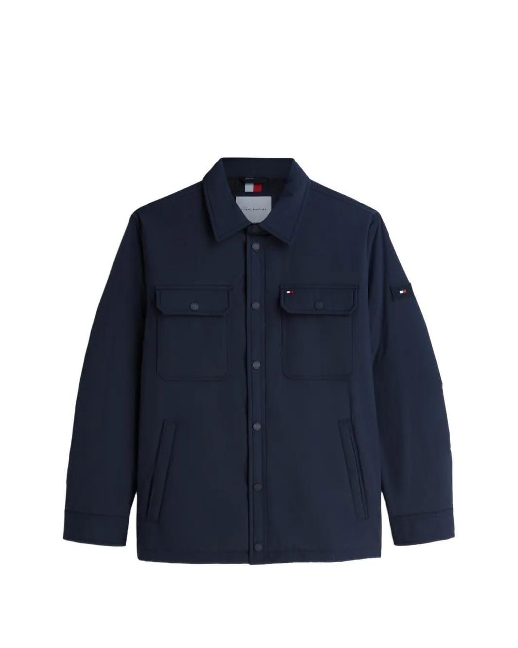 Tommy Hilfiger Blue Packable Lightweight Shirt Jacket for men
