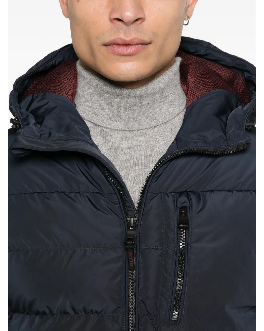 Geox Blue Snake Puffer Jacket for men