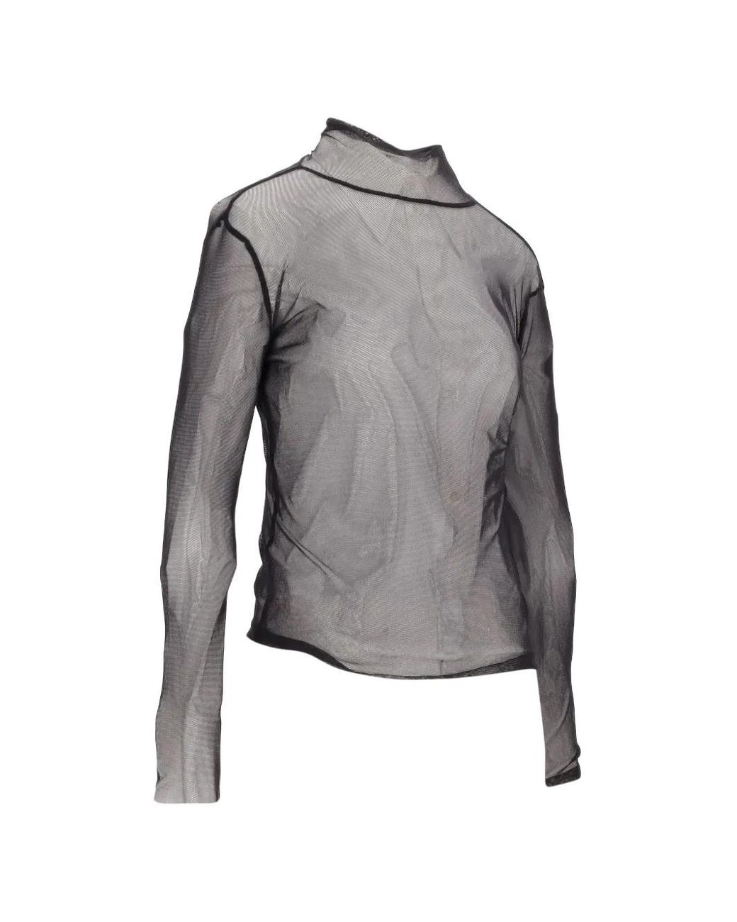 Antipast Gray High-Neck Long-Sleeved Top