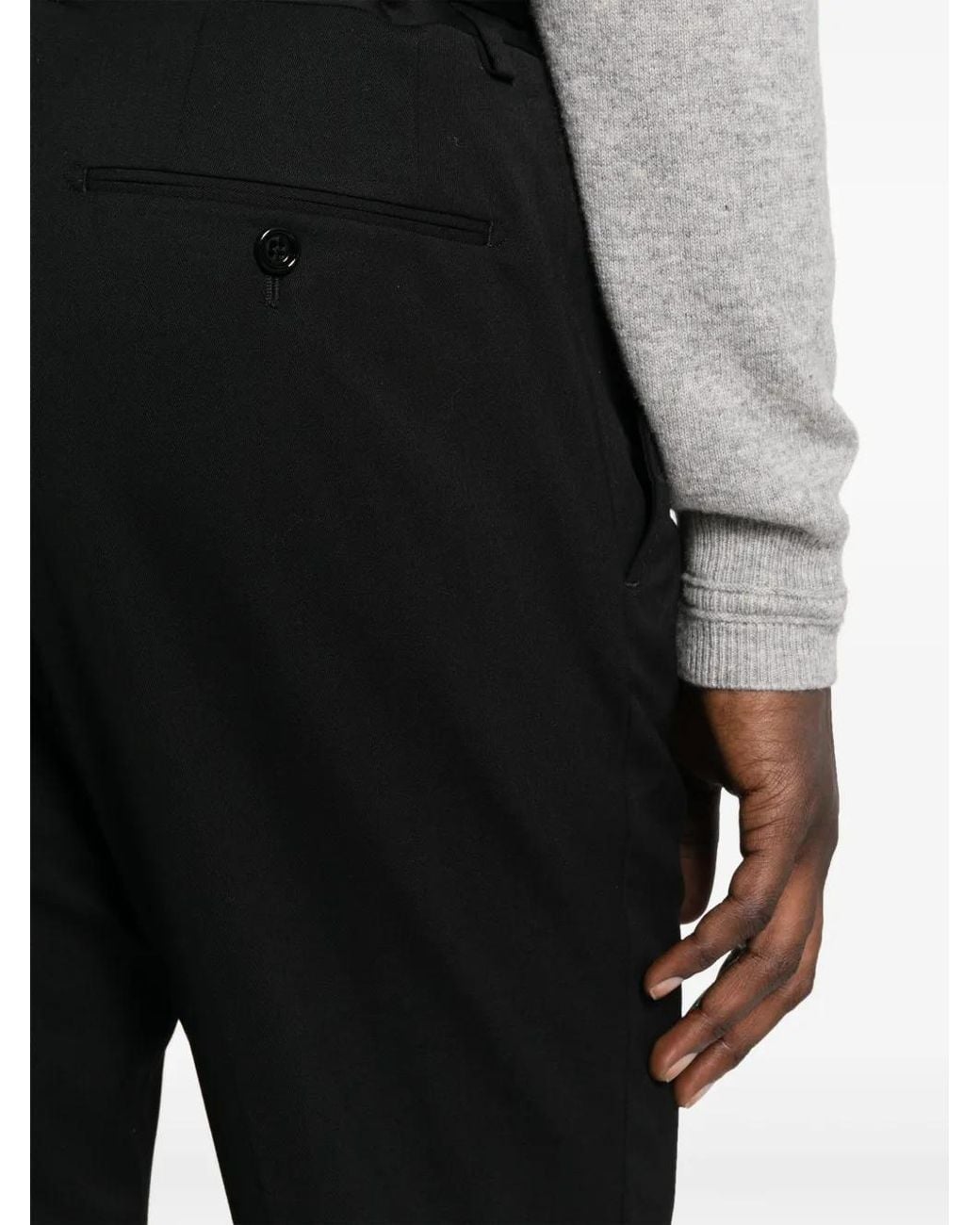 Lardini Black Slim-Fit Tailored Trousers for men