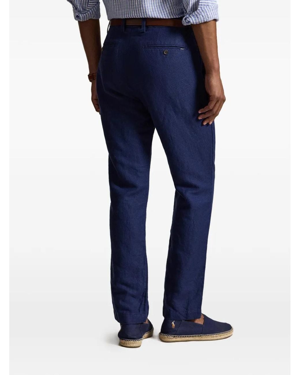 Polo Ralph Lauren Blue Manhasset Houndstooth Trousers for men