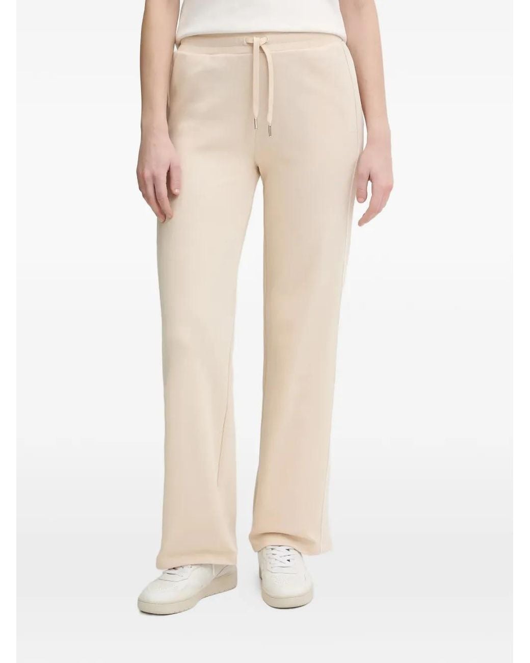 Joop! Natural Drawstring-Fastening Stripe-Detail Trousers