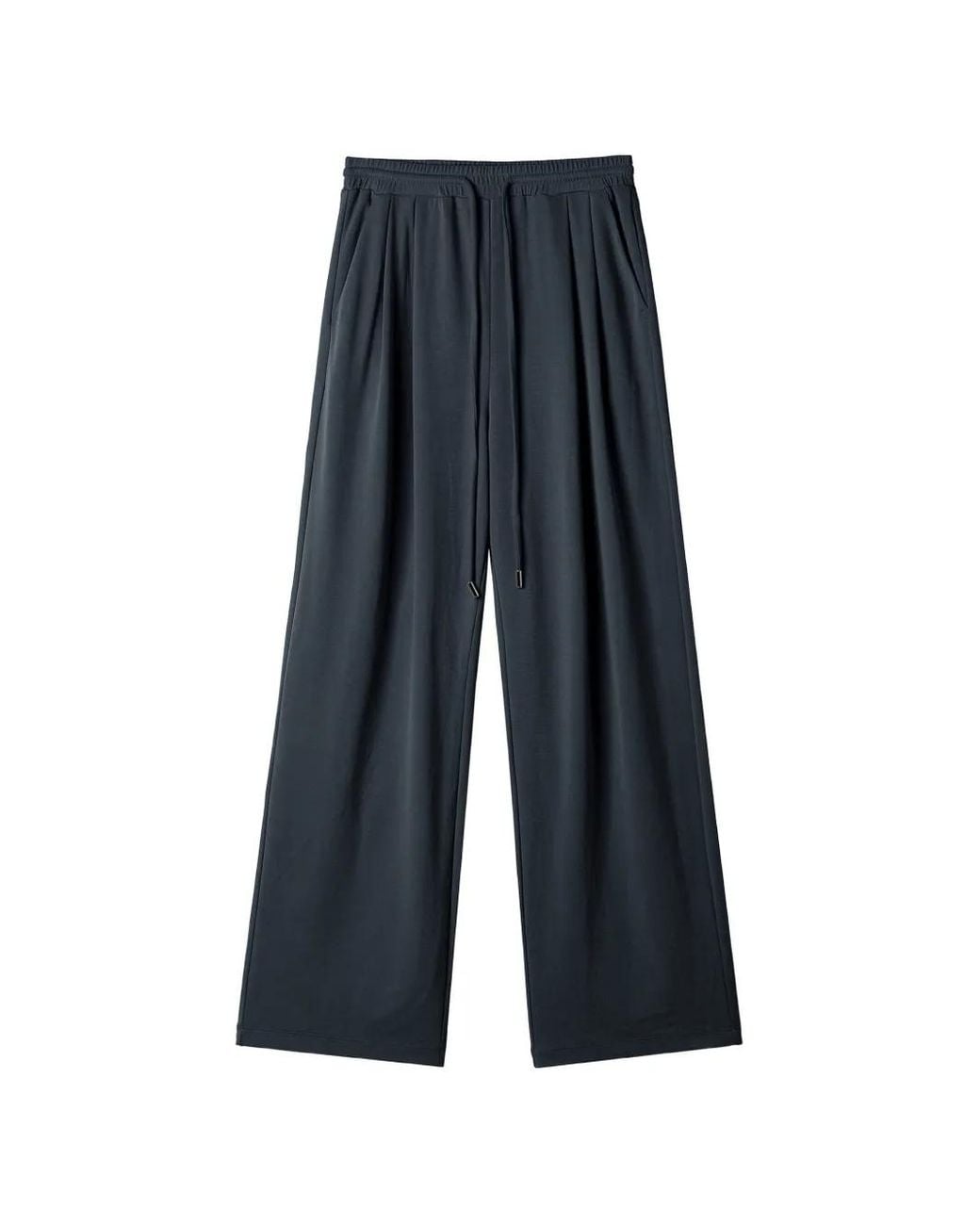 B+ AB Blue Drawstring-Fastening Palazzo Pants