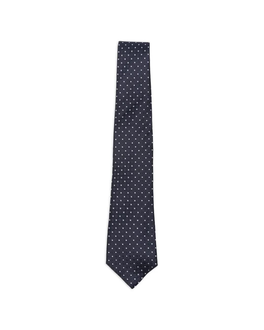 Canali Blue Geometric-Pattern Silk Tie for men