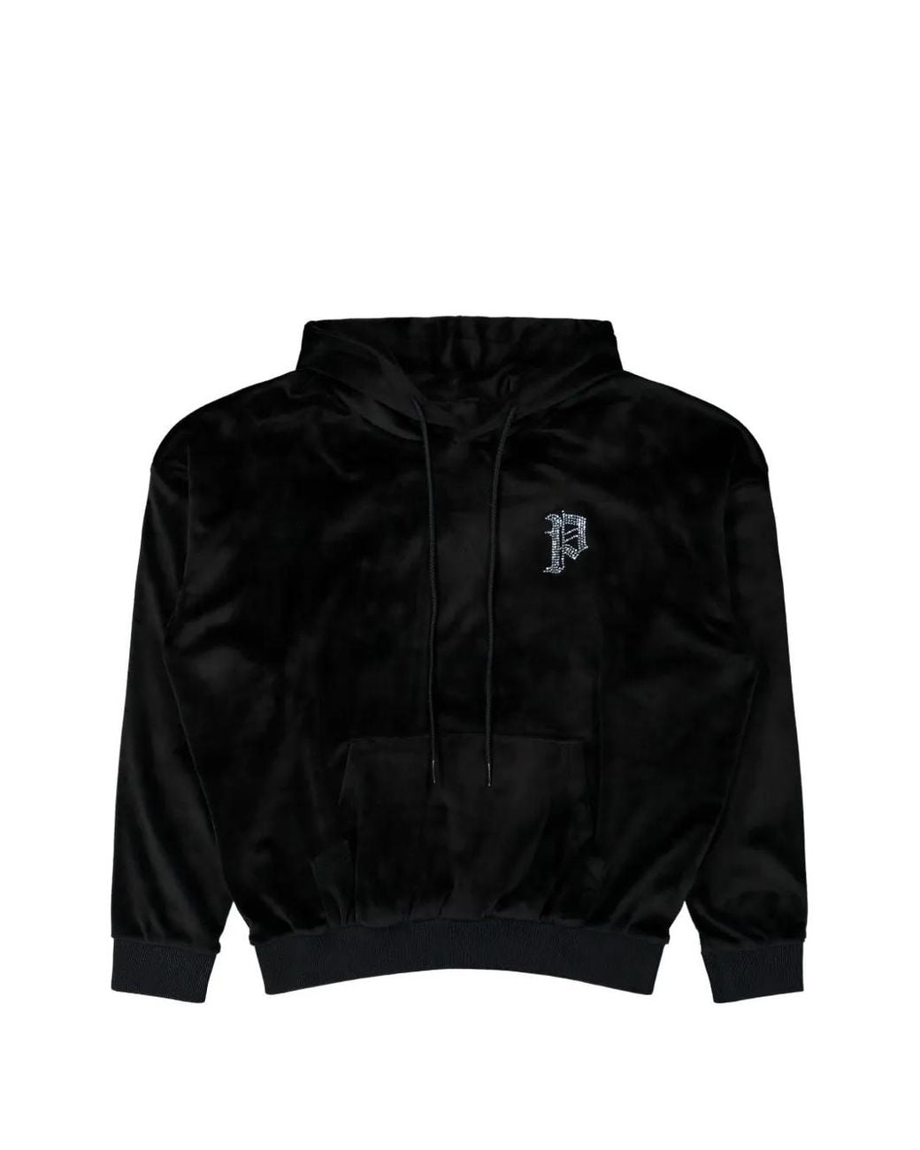 PROTOTYPES Black Nikki Rhinestone-Embellished Hoodie for men