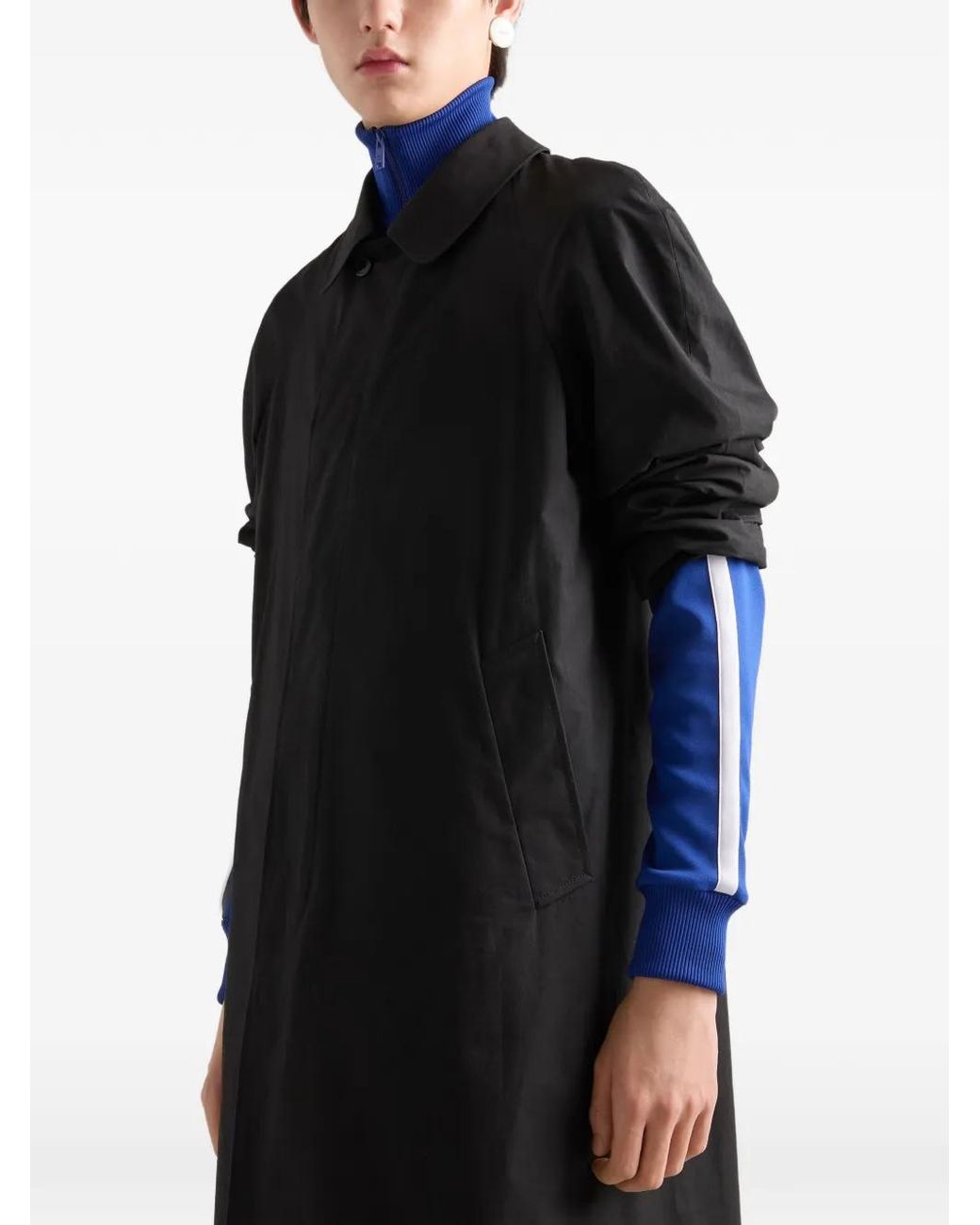 Prada Black Buttoned Coat for men