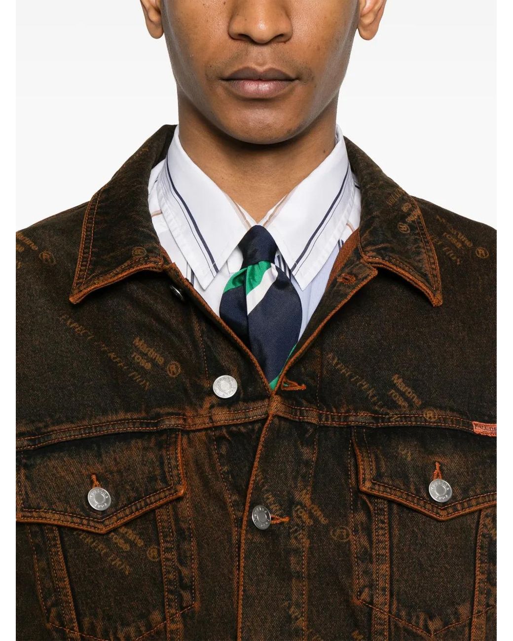Martine Rose Brown Veste Oversized En Jean