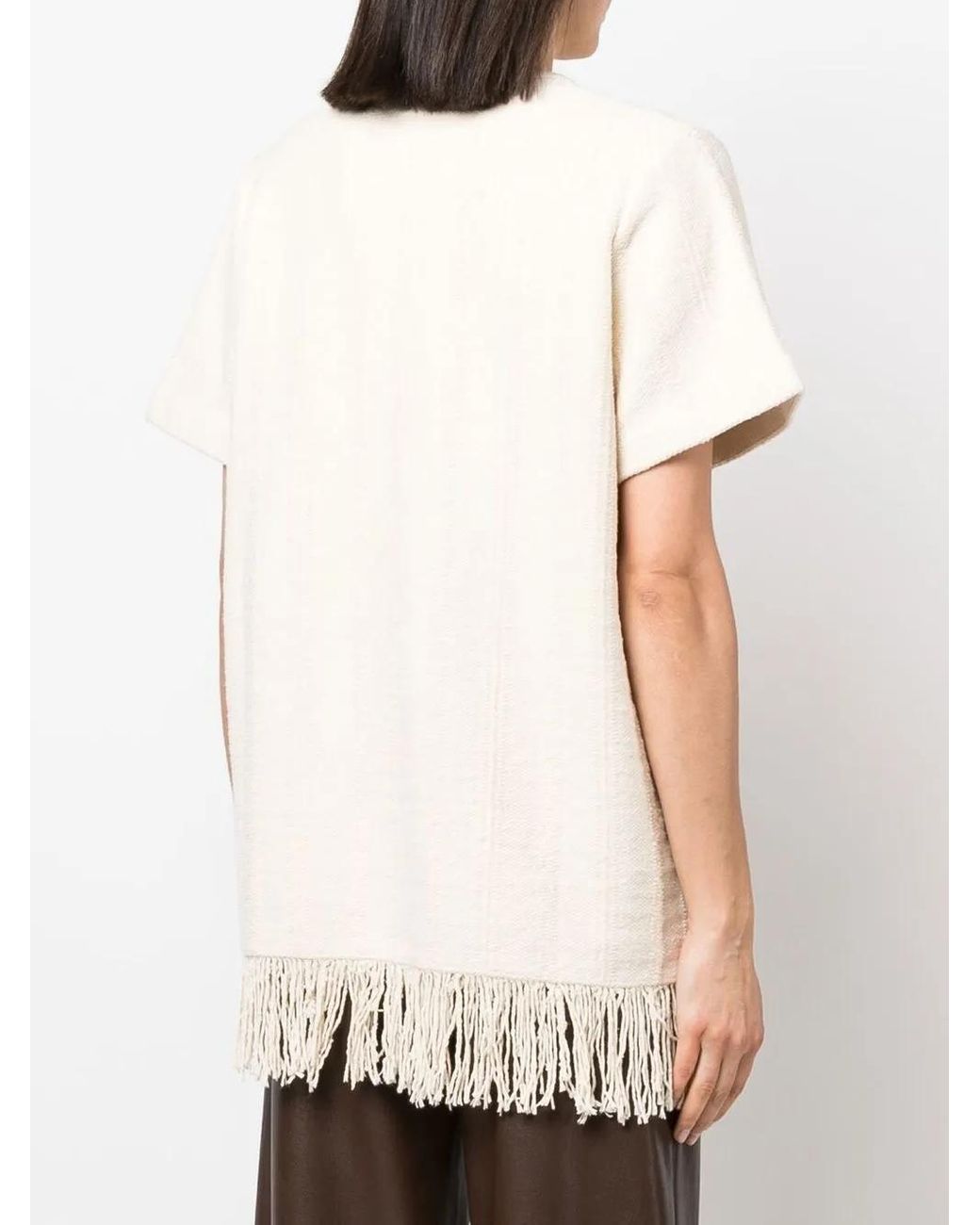 Jil Sander Multicolor Fringe-Detail Knitted Top