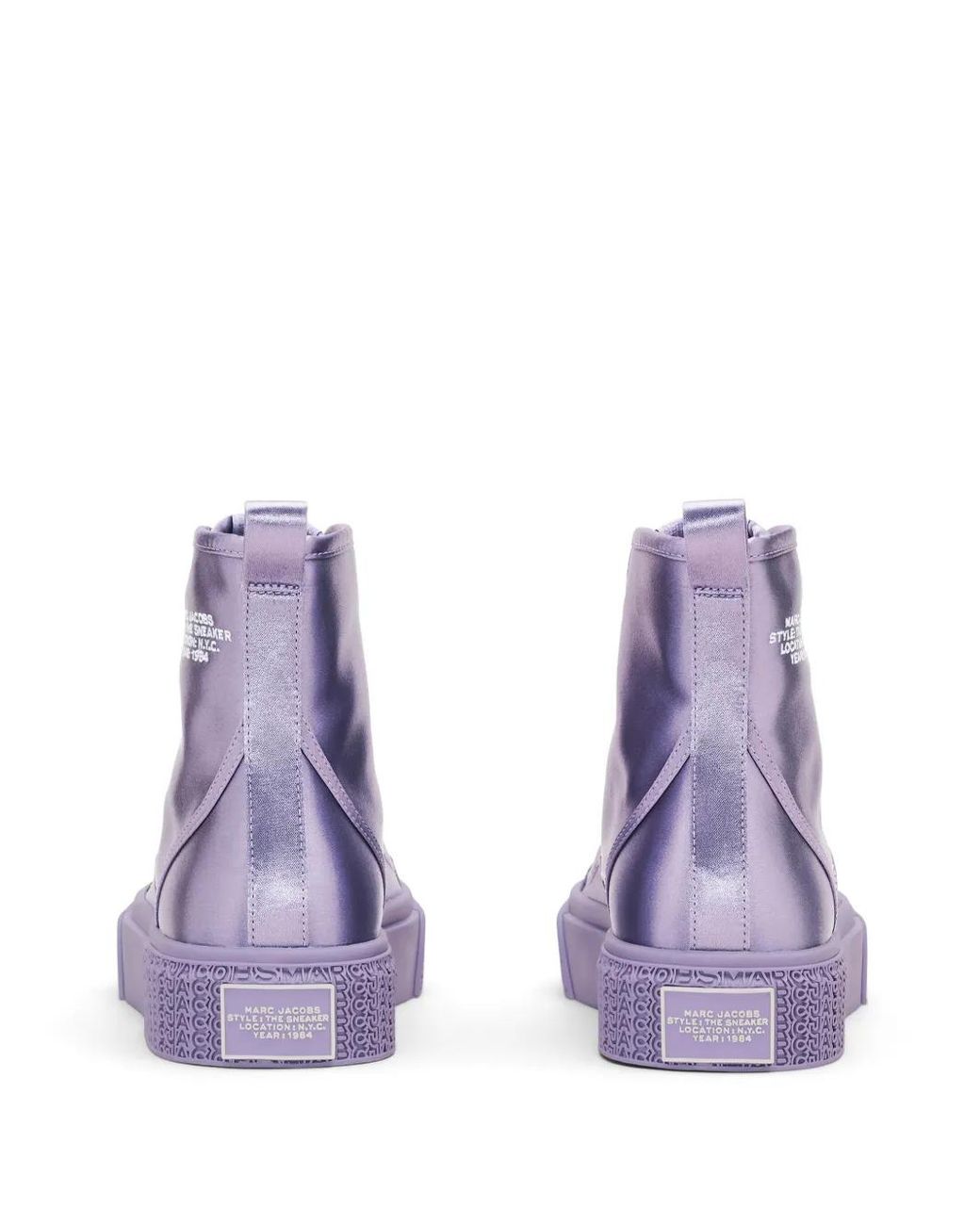 Marc Jacobs Purple The Satin High Top Sneakers