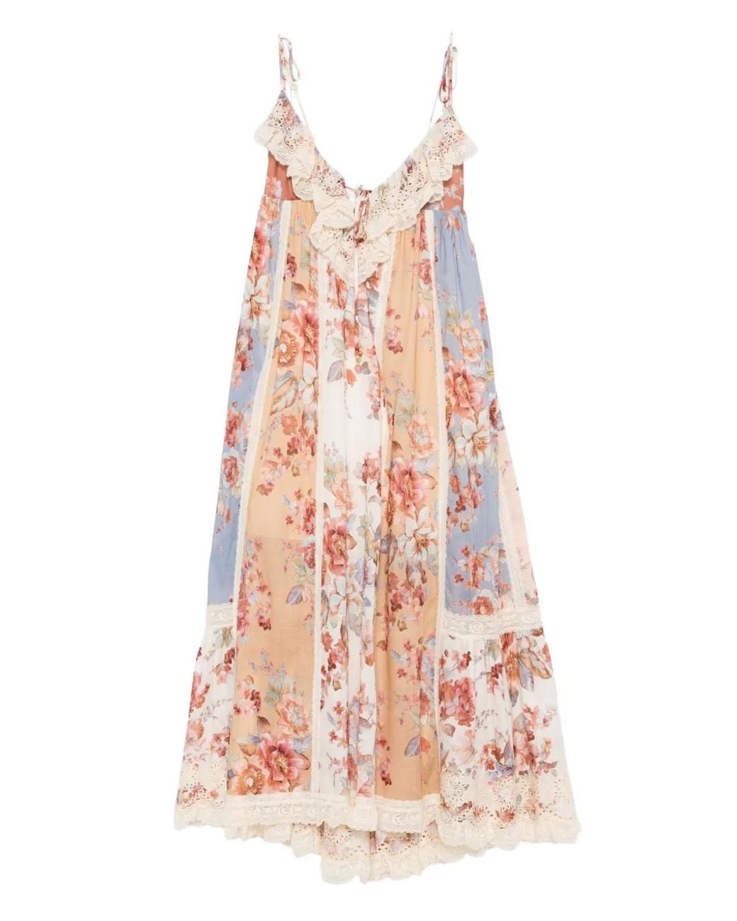 Zimmermann White Floral Lace Midi Dress