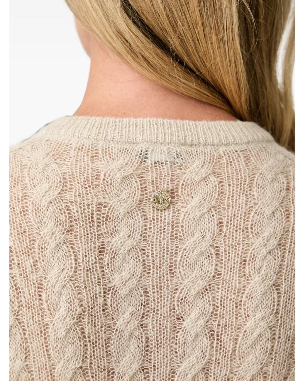 Joop! Natural Cable-Knit Cardigan