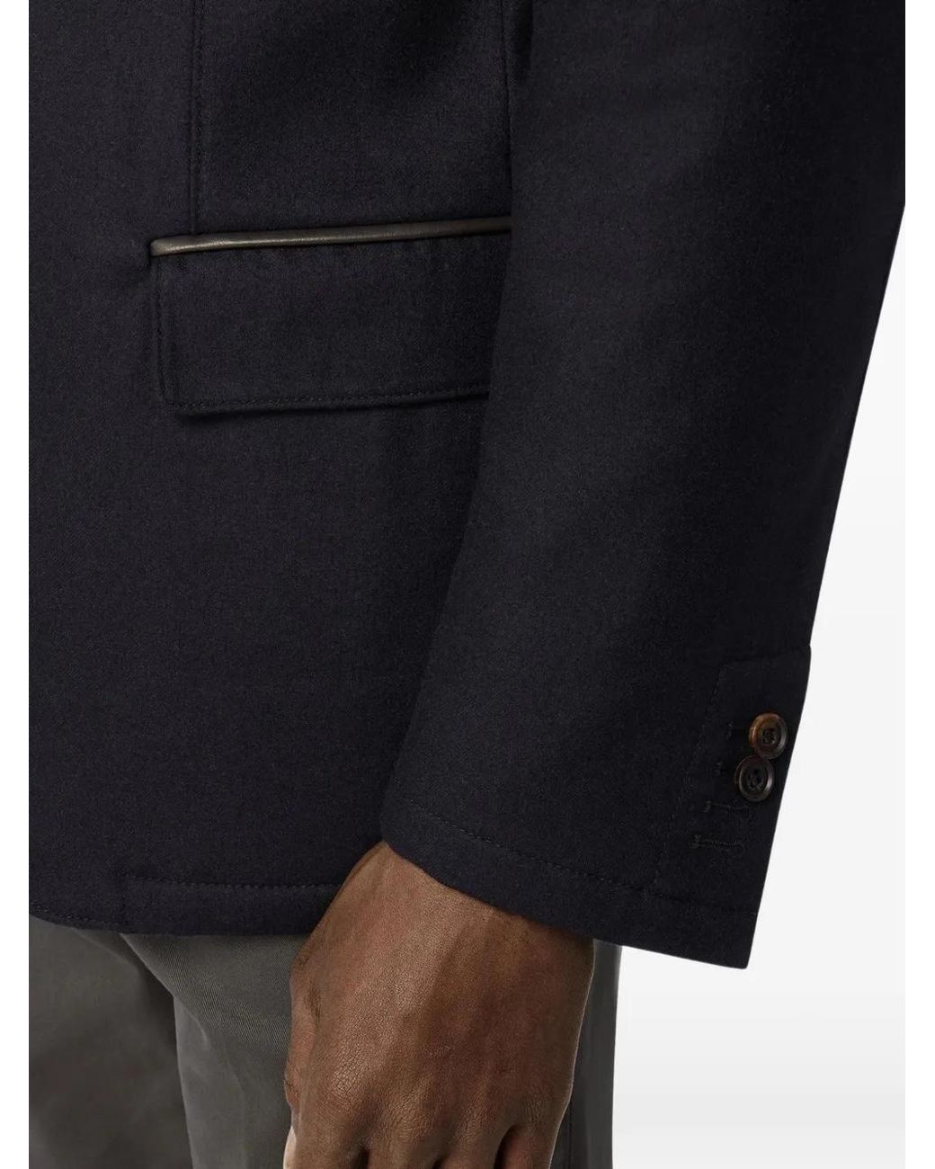 Corneliani Blue Zip Outdoor Jacket for men