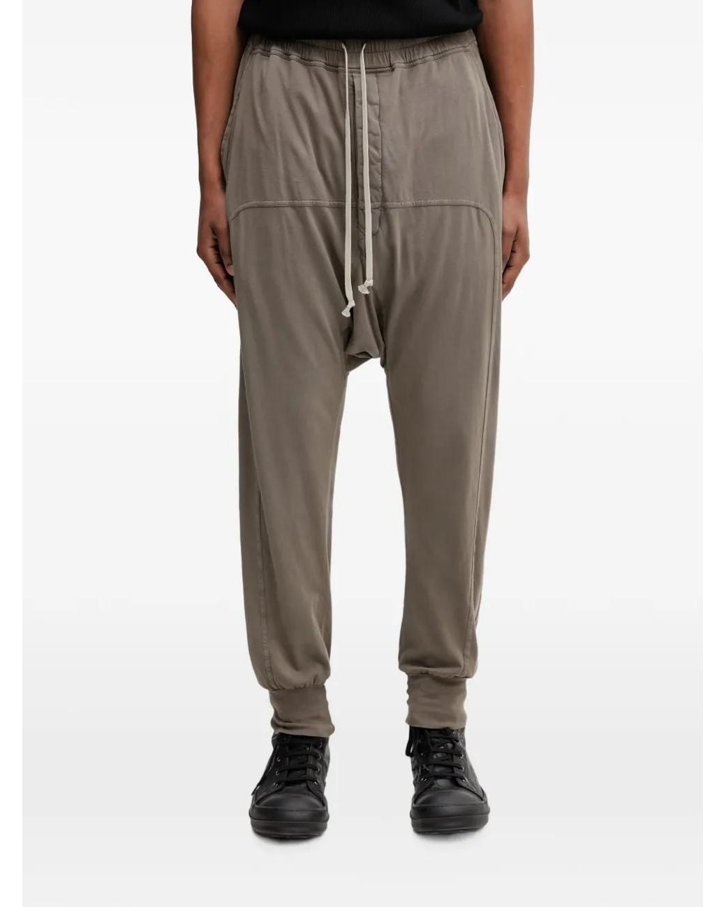 Rick Owens Natural Drop-Crotch Track Pants for men