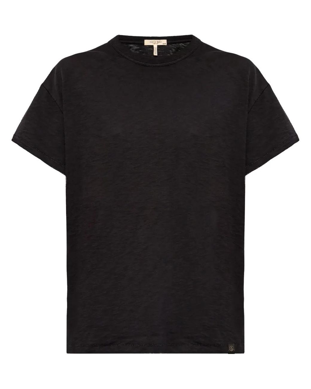 Rag & Bone Black Mini Slub Crew-Neck T-Shirt