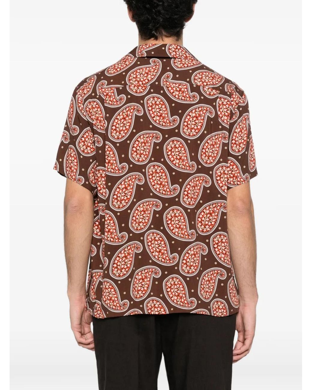 Fursac Pink Paisley Shirt for men