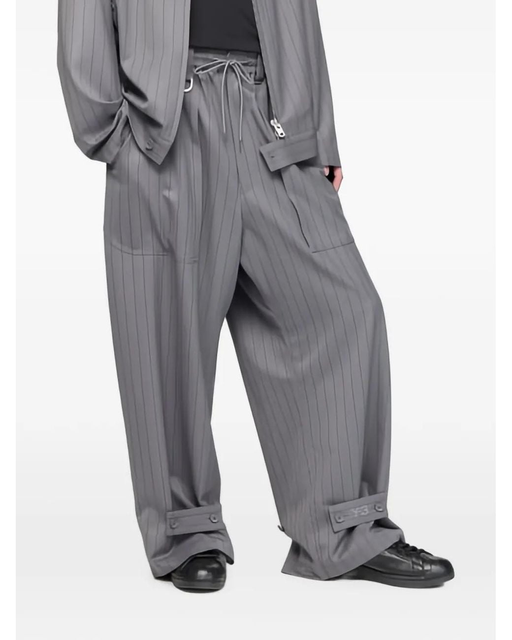 Pantalones A Rayas Diplomáticas Y-3 de hombre de color Gray