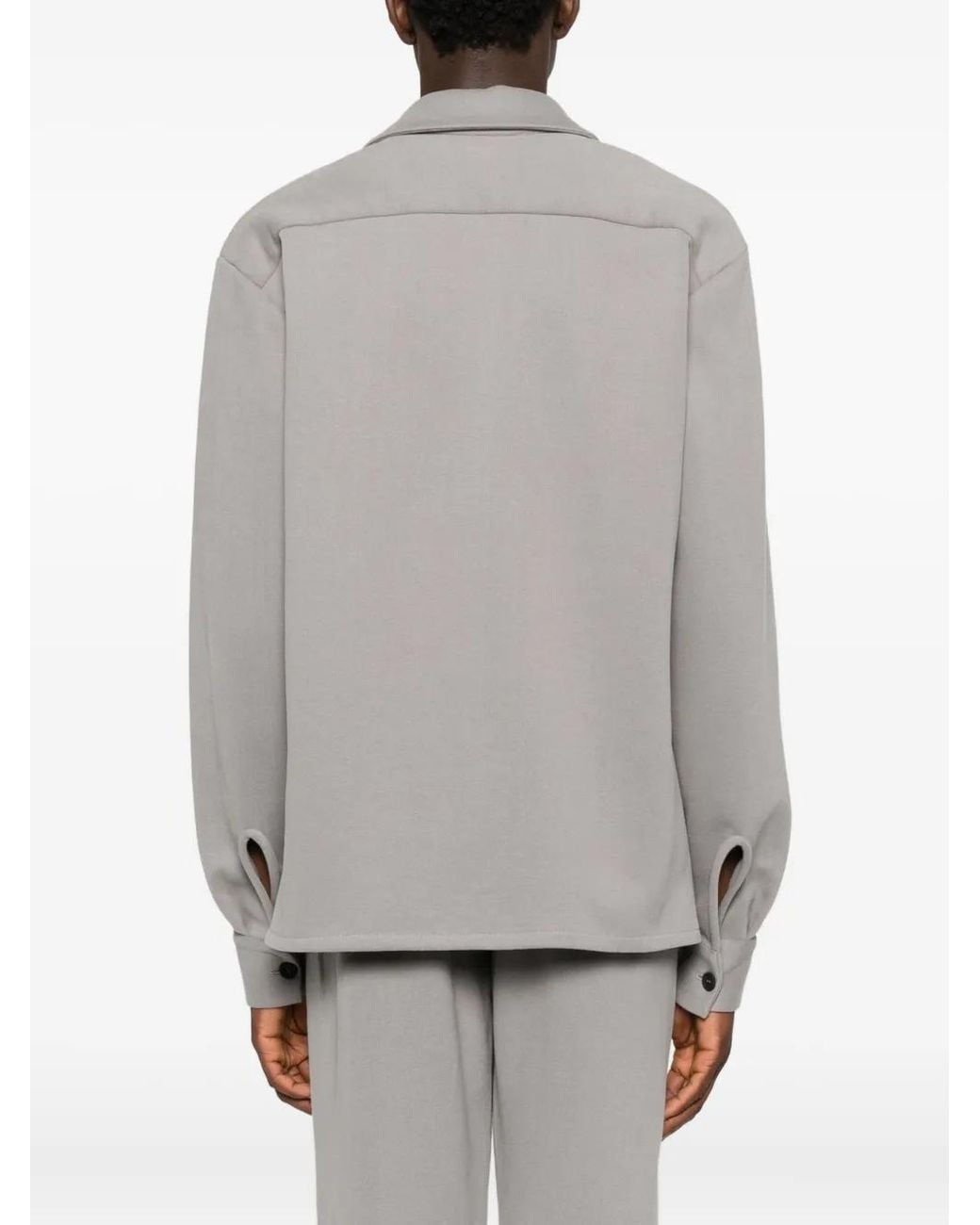Notrainproof Gray Flap-Pocket Shirt for men