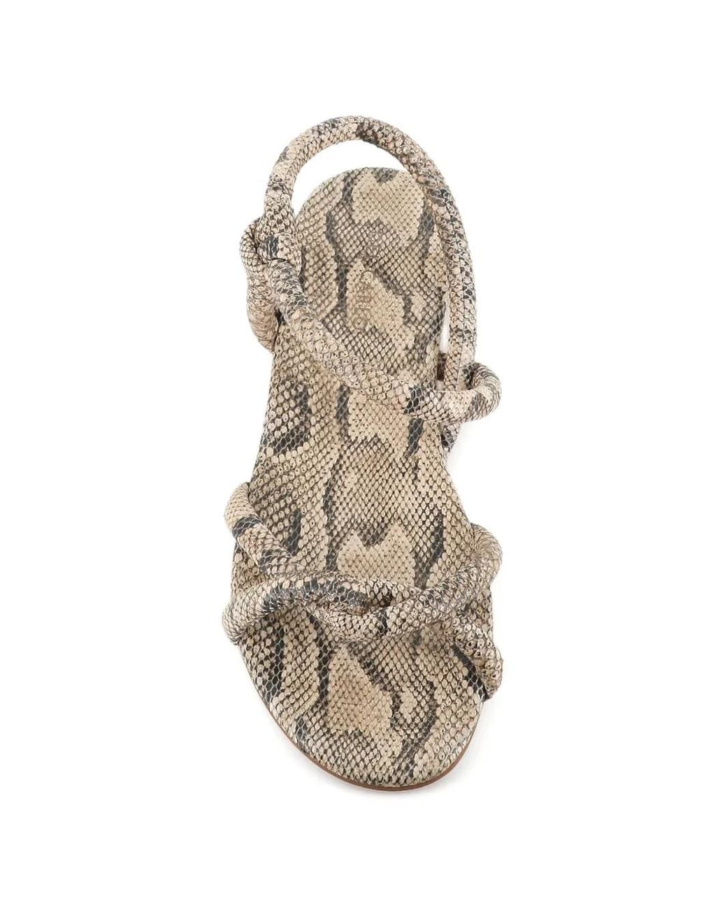 Roberto Del Carlo Natural 12107 Twisted-Strap Sandals