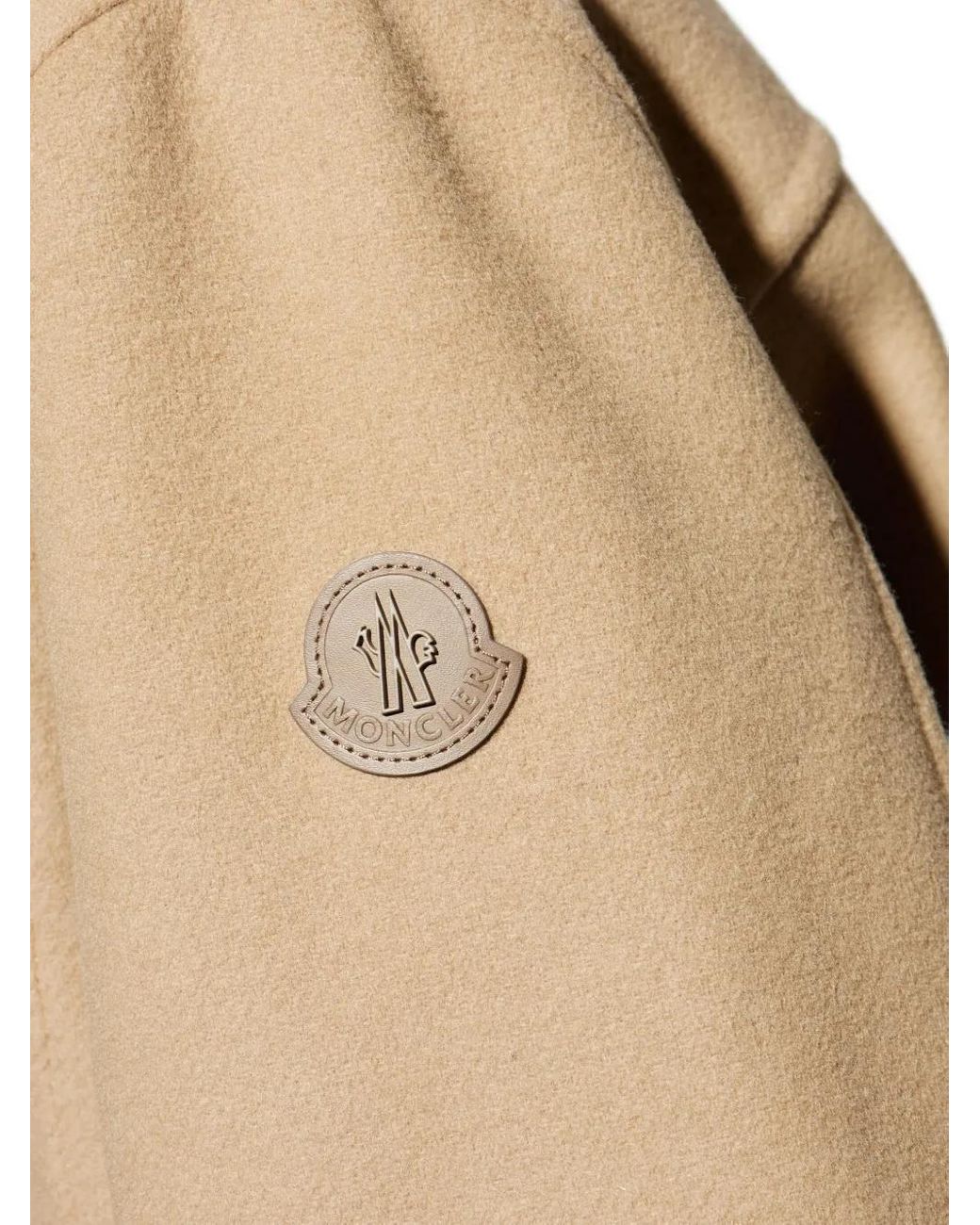 Moncler Natural Tagnit Leather-Patch Shirt Jacket for men
