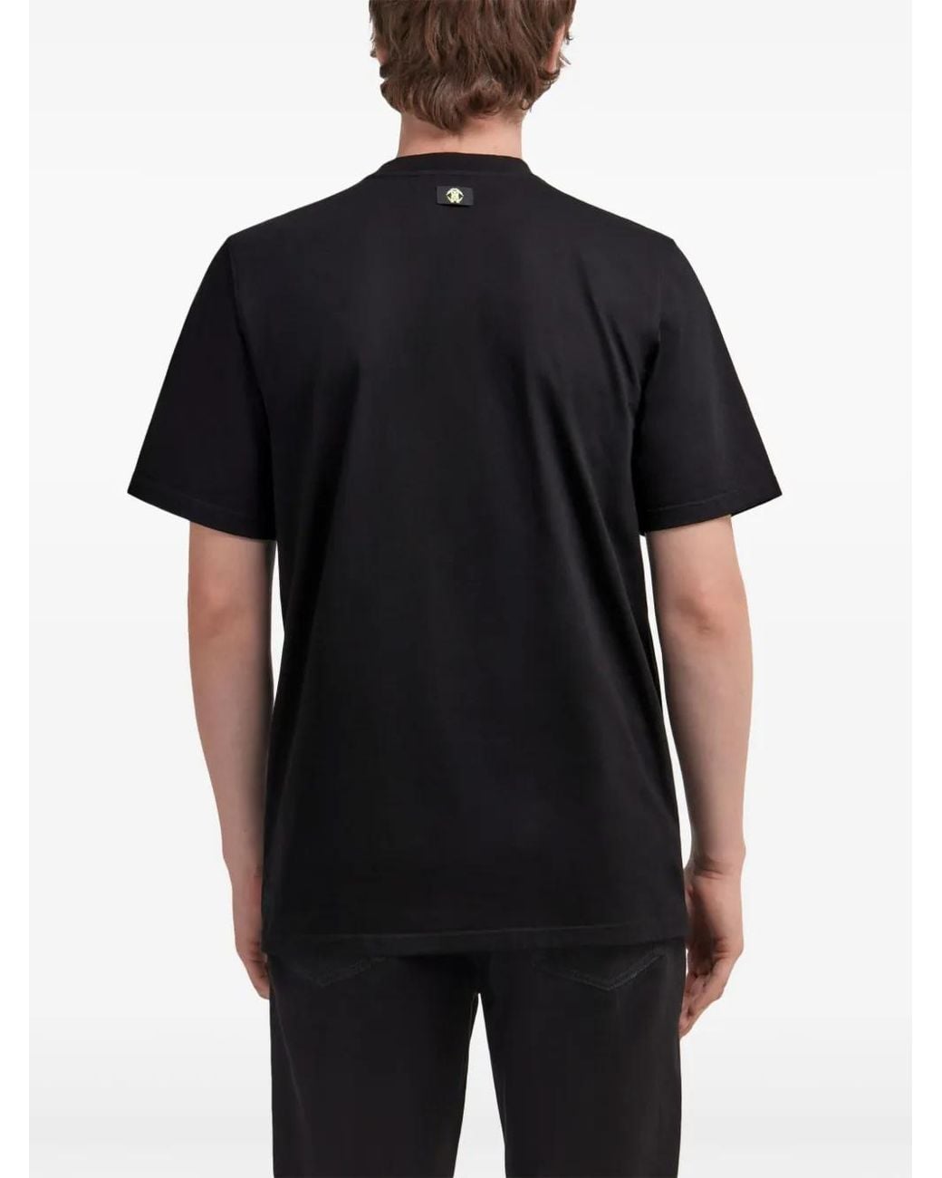 Roberto Cavalli Black Bandana-Print Cotton T-Shirt for men