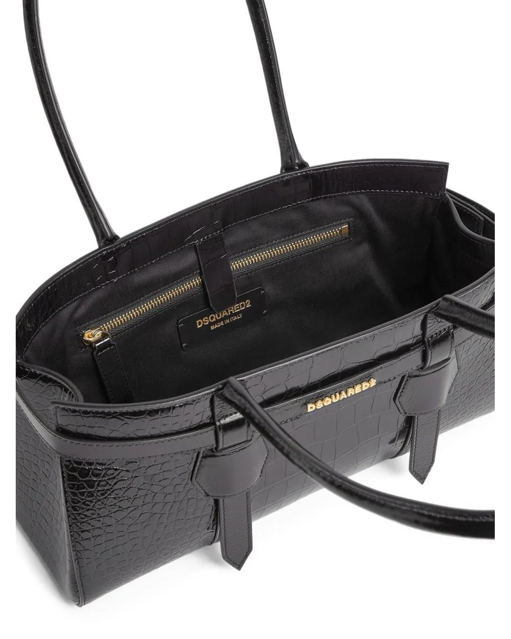 DSquared² Black Leather Tote Bag