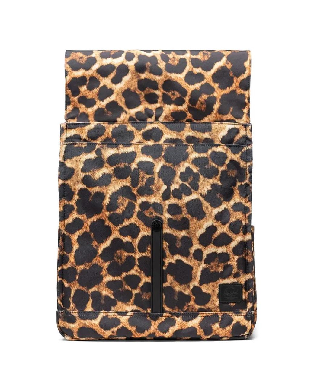 Herschel Supply Co. Black City Leopard-Print Buckle-Fastening Backpack
